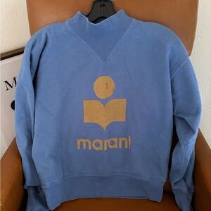 Isabel Marant Blue Logo Crewneck Sweater